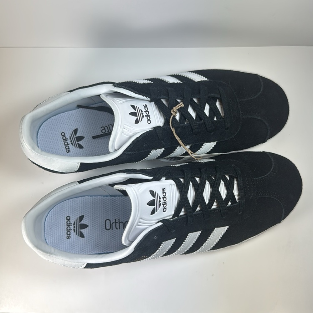 Adidas Gazelle Black and White Sneakers Size 7Y Big Kid Sneakers Shoes - Picture 5 of 12